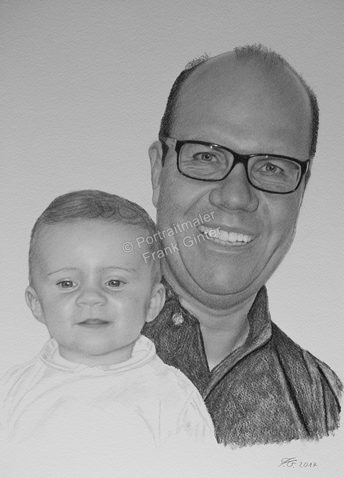 Babyportraits - Vater mit seinem Baby